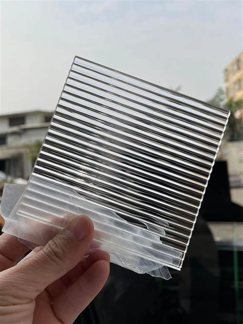 3MM Texture Clear Transparent Plexiglass Decorative Corrugated Acrylic