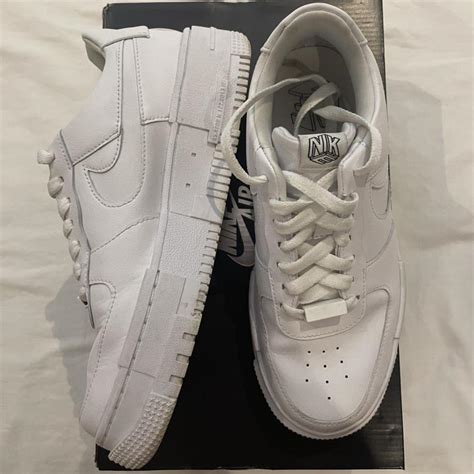 Nike Air Force 1 Pixel White trainers (comes with... - Depop