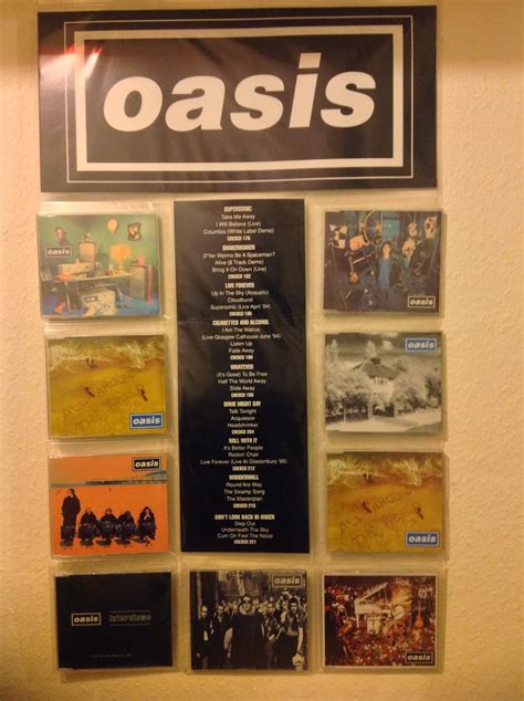 Tracklister Oasis Cd Singles Display