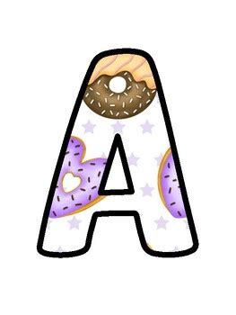 Donut Bulletin Board Décor Kit, Donut Letters, Donut Door Décor by Nitin Sharma