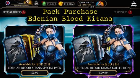 Edenian Blood Kitana Kollection Pack Purchase MK Mobile YouTube