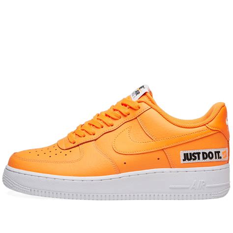 Nike Air Force 1 07 LV8 JDI Leather Total Orange White Black END