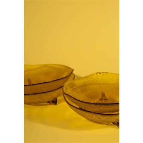 Vintage Amber Glass Bowls Set Of 4 Chairish