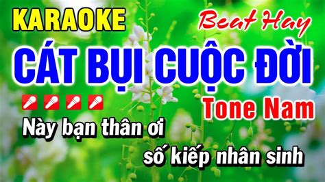 Karaoke Cát Bụi Cuộc Đời Beat Hay Nhạc Sống Tone Nam An Nhiên