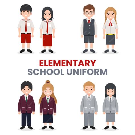 Premium Vector | Elementary School Uniform