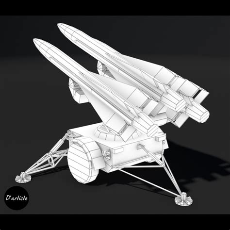 Mim-23 Hawk Launcher 3d Model