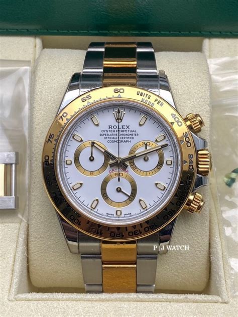 Rolex Cosmograph Daytona Two Tone White Dial Men S Watch Ref