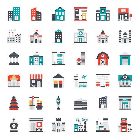 Building Flat Icon Vector Art At Vecteezy