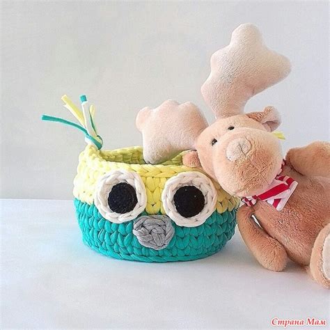 . Корзинки из трикотажной пряжи - Все в ажуре... (вязание крючком ...