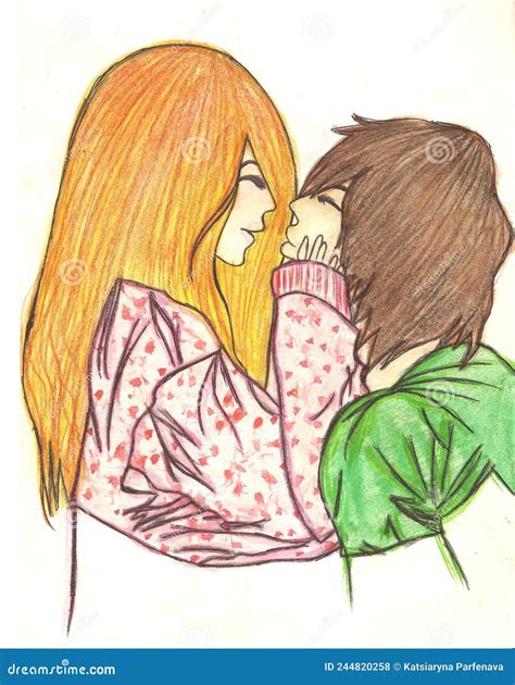 Couples Kissing Drawing