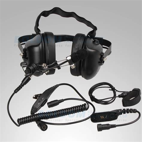 Noise cancelling headsets for two way radio on airport, racing ground ...