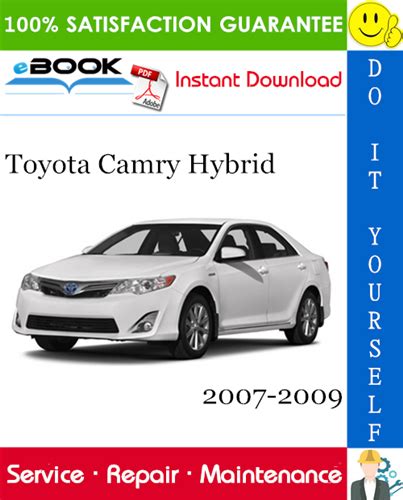 Toyota Camry Hybrid Service Repair Manual 2007 2009 Download Pdf Download