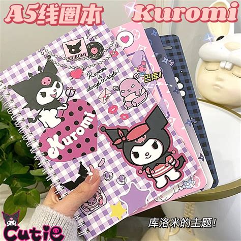 Letit Kuromi A5 Cuaderno De Bobina Lindo De Dibujos Animados Sanrio