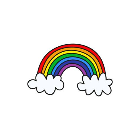 Schattig Tekening Regenboog 13820121 Vectorkunst Bij Vecteezy