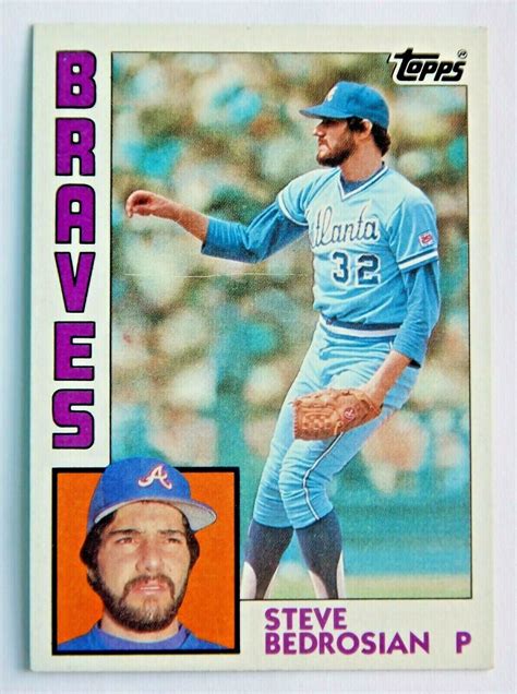 Steve Bedrosian Topps Baseball Card Atlanta Braves Vg Ebay