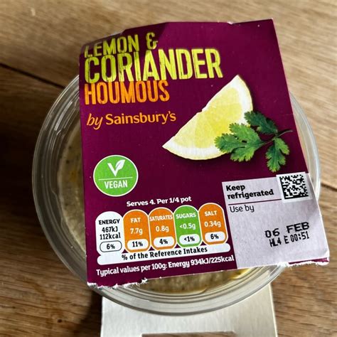 Sainsbury S Lemon Coriander Houmous Reviews Abillion