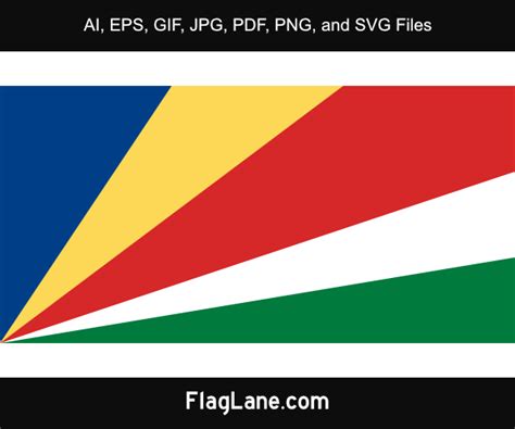 Free Seychelles Flag Images: AI, EPS, GIF, JPG, PDF, PNG, and SVG