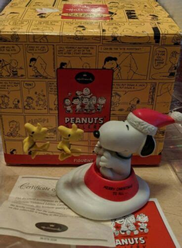 Peanuts Gallery Figurine By Hallmark Snoopy Jolly Holidays Numbered