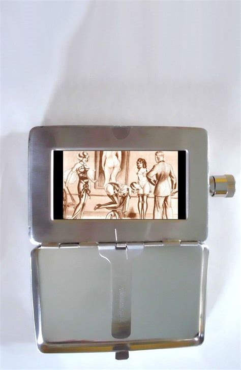 She Dominates All Men Sandm Fetish Retro Sex 2oz Flask Cigarette Case Id Wallet Flasks