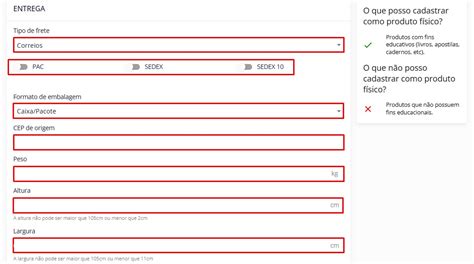 Como Cadastrar Um Produto F Sico Myeduzz Ajuda Eduzz