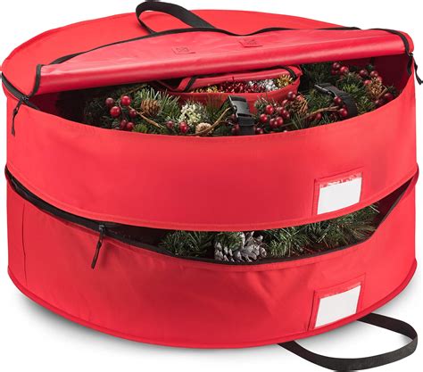 Amazon.com: Double Layer Christmas Wreath Storage Container Bags Double