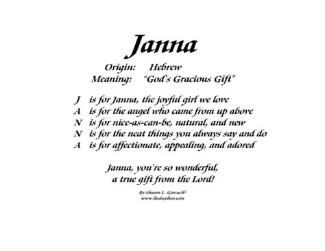 Meaning Of Janna LindseyBoo