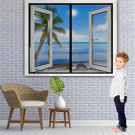 Fly Screens Windows Nets Patio 145 x 95 cm Curtain Insect Mesh for