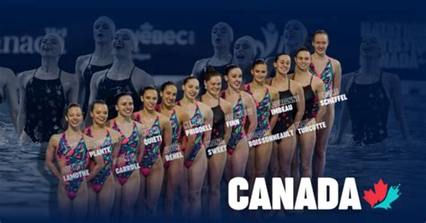 Canadian Artistic Swimming Team Confident Heading Into Fina World