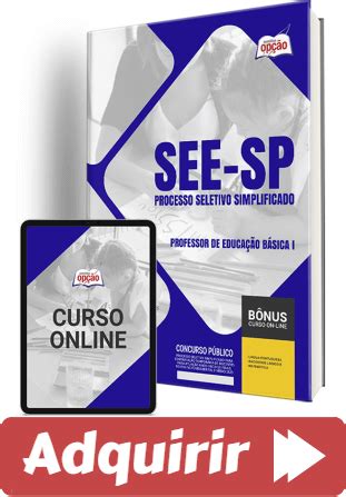 Apostila Processo Seletivo See Sp Professor Educa O B Sica I