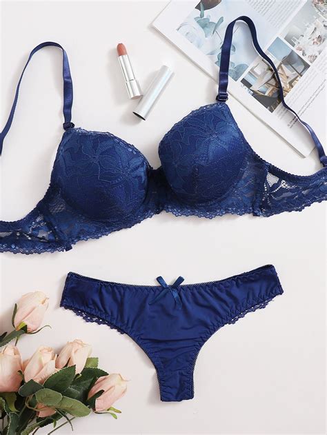 Floral Lace Underwire Lingerie Set Artofit