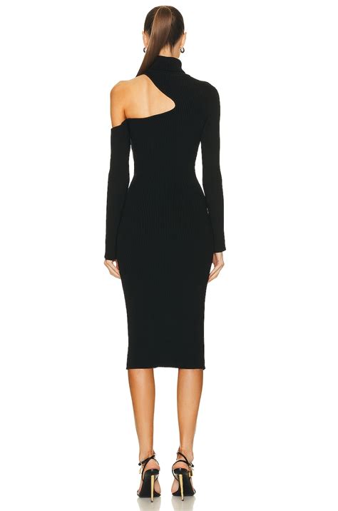 Tom Ford Rib Midi Dress In Black Fwrd