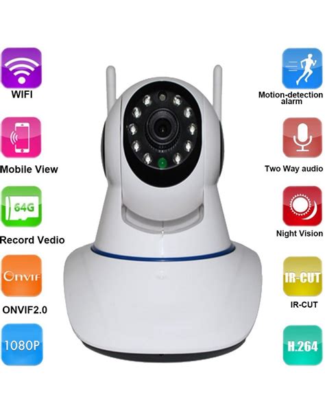 Въртяща се WiFi/IP камера /бебефон/ с HD 1080p за компютър и смартфон ...