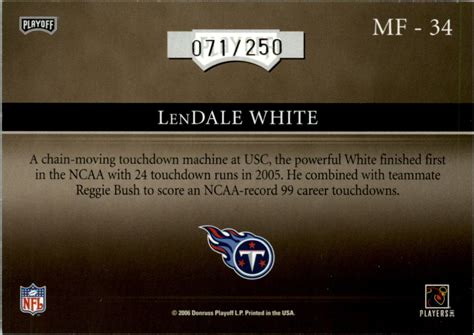 Absolute Memorabilia Marks Of Fame Silver Lendale White