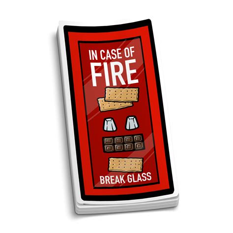 In Case Of Fire Break Glass Sticker