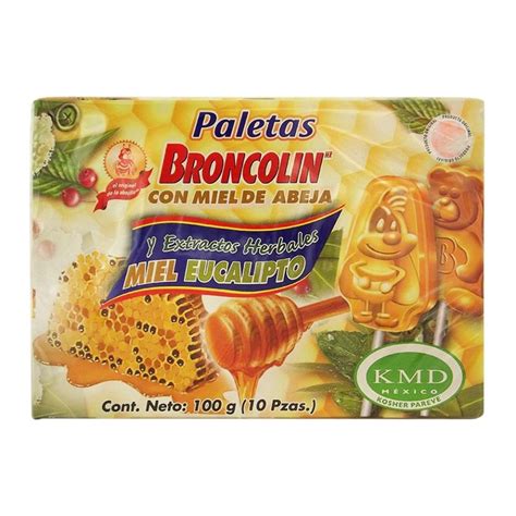 Paletas Broncolin Con Miel De Abeja Y Eucalipto Pzas Walmart