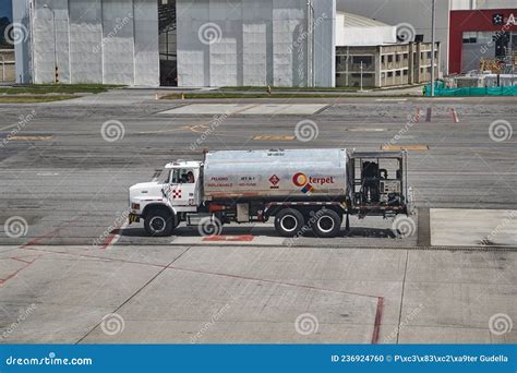 Fuel Tank Trucks at an Airport Editorial Image - Image of aerospace ...