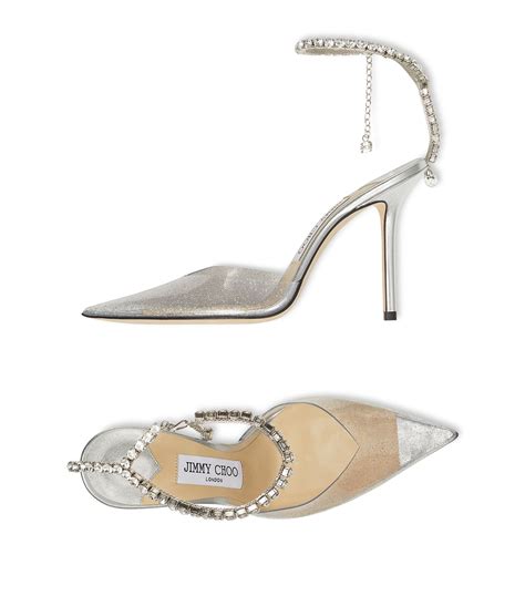 Womens Jimmy Choo Silver Saeda Pumps Harrods Uk