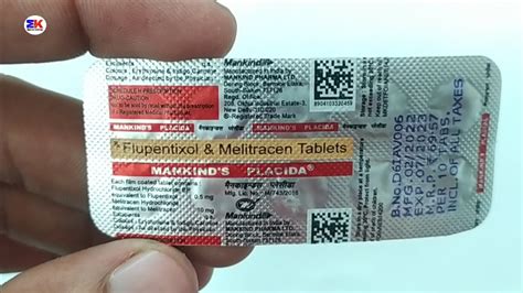 Placida Tablet Fluprntixol And Melitracen Tablet Placida Tablet