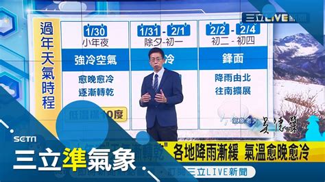 過年天氣如何呢？小年夜 強冷空氣 襲 平地低溫凍10度 除夕天氣再轉好 但早晚溫差大 週六各地有雨 氣溫漸降轉濕冷│氣象老大吳德榮│【三立準氣象】20220126│三立新聞台 Youtube