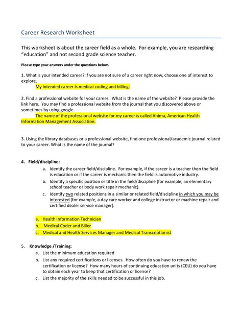 Medical Billing And Coding Worksheets