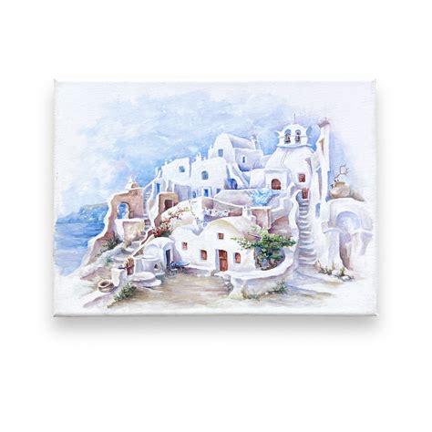 Mykonos Oil Painting On Canvas Zna Canvas Greece