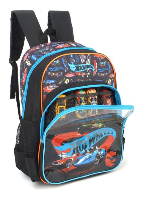 Mochila Costas Hot Wheels Preta Luxcel Papellotti