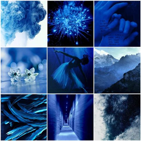 Dark Blue Moodboard Aesthetics Amino