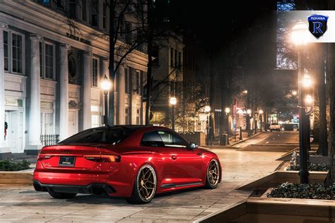 Absolute Stunner Stanced Red Audi S Rolling On Bronze Rohana Wheels