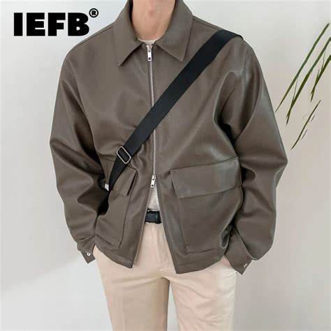 Iefb Koreanische Stil Biker Revers M Nner Pu Leder Jacke Neue