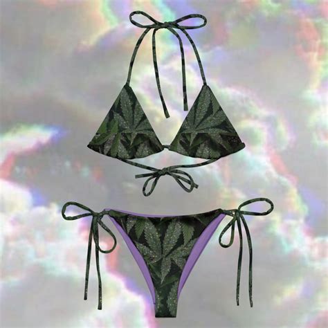Diamond Dusted Mary Bikini Weed Stripper Dancer Outfit Etsy