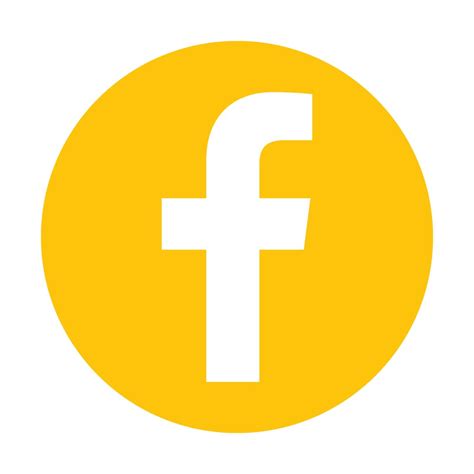 Free High-Quality Circle Facebook Logo Yellow for Creative Design