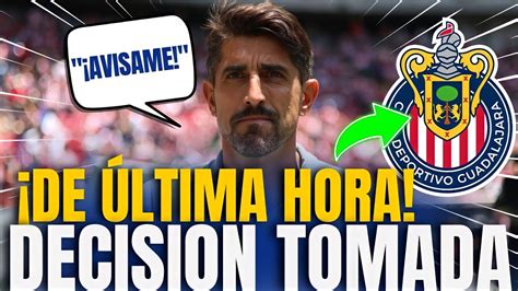 UNA NOTICIA TREMENDA FUE DE REPENTE ÚLTIMAS NOTICIAS DEL CHIVAS