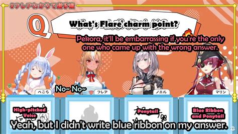 Pekora Marine And Noel Heating Up To Answer What Is Flare S Real