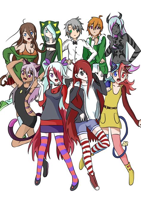 Group Of Friends Anime Drawing